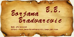 Borjana Bradvarević vizit kartica